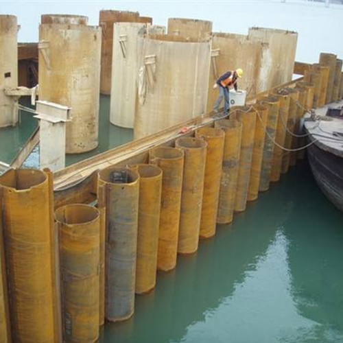 红河钢护筒现场安装